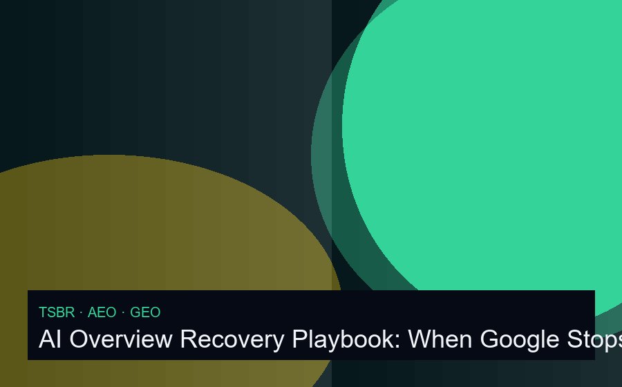 AI Overview Recovery Playbook: When Google Stops Citing Your Story — measurement and discovery visual