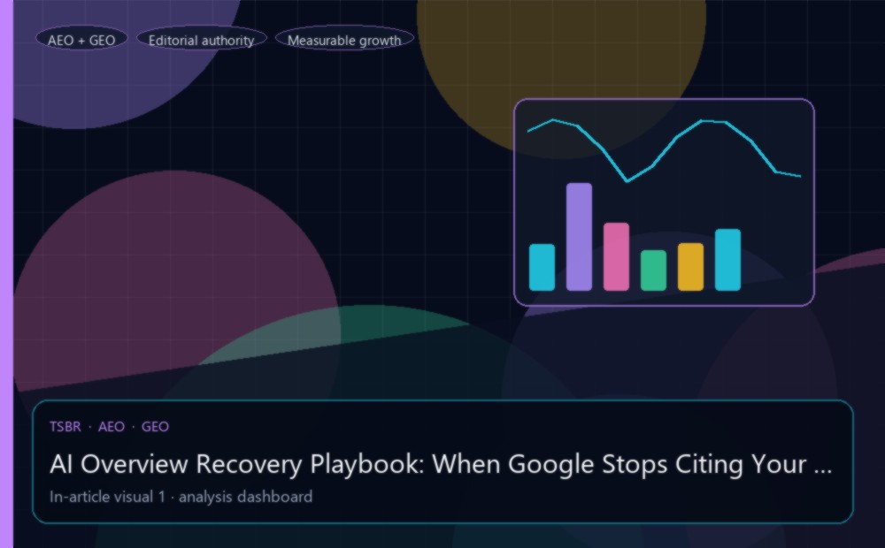 AI Overview Recovery Playbook: When Google Stops Citing Your Story — editorial analysis visual