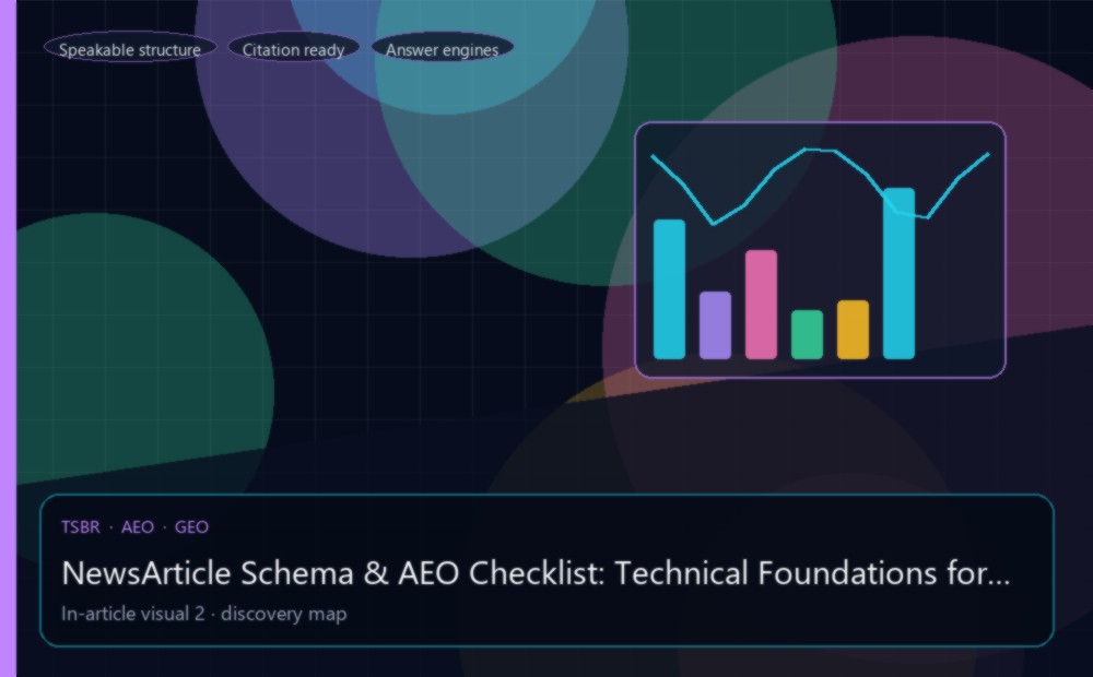 NewsArticle Schema & AEO Checklist: Technical Foundations for AI Visibility — measurement and discovery visual