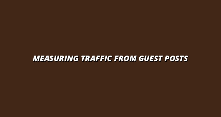 How much traffic is there to your website through guest posts?