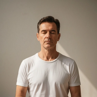 Person meditating to reduce stress and improve brain health