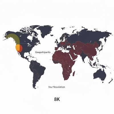 Stylized map highlighting global geopolitical hotspots and market impact