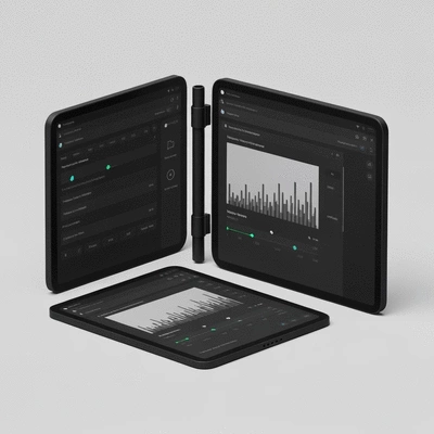 Person using various SEO tools on a computer, with graphs and data points visible, representing video optimization