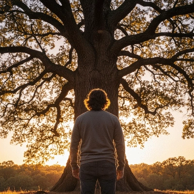 Person standing on a path looking towards a bright future, symbolizing personal growth and resilience