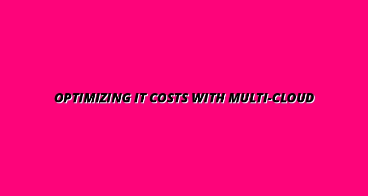 Best Practices for Multi-Cloud Strategies to Optimize IT Costs