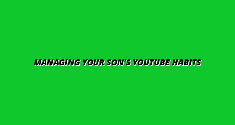 My 13 year old son is watching inappropriate YouTube videos. What should I do?