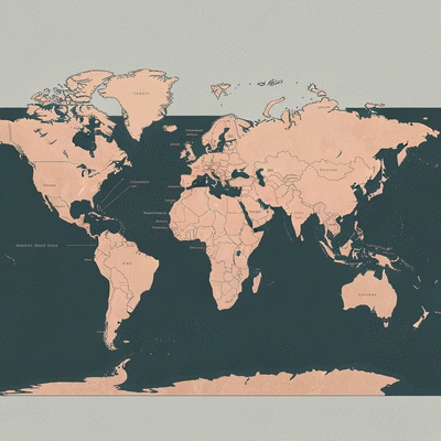 Stylized world map highlighting conflict zones and geopolitical tensions in 2025
